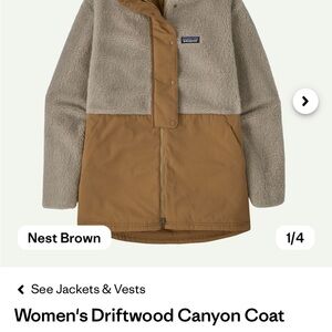 Patagonia Women's Driftwood Canyon Coat - Nest Brown & Beige